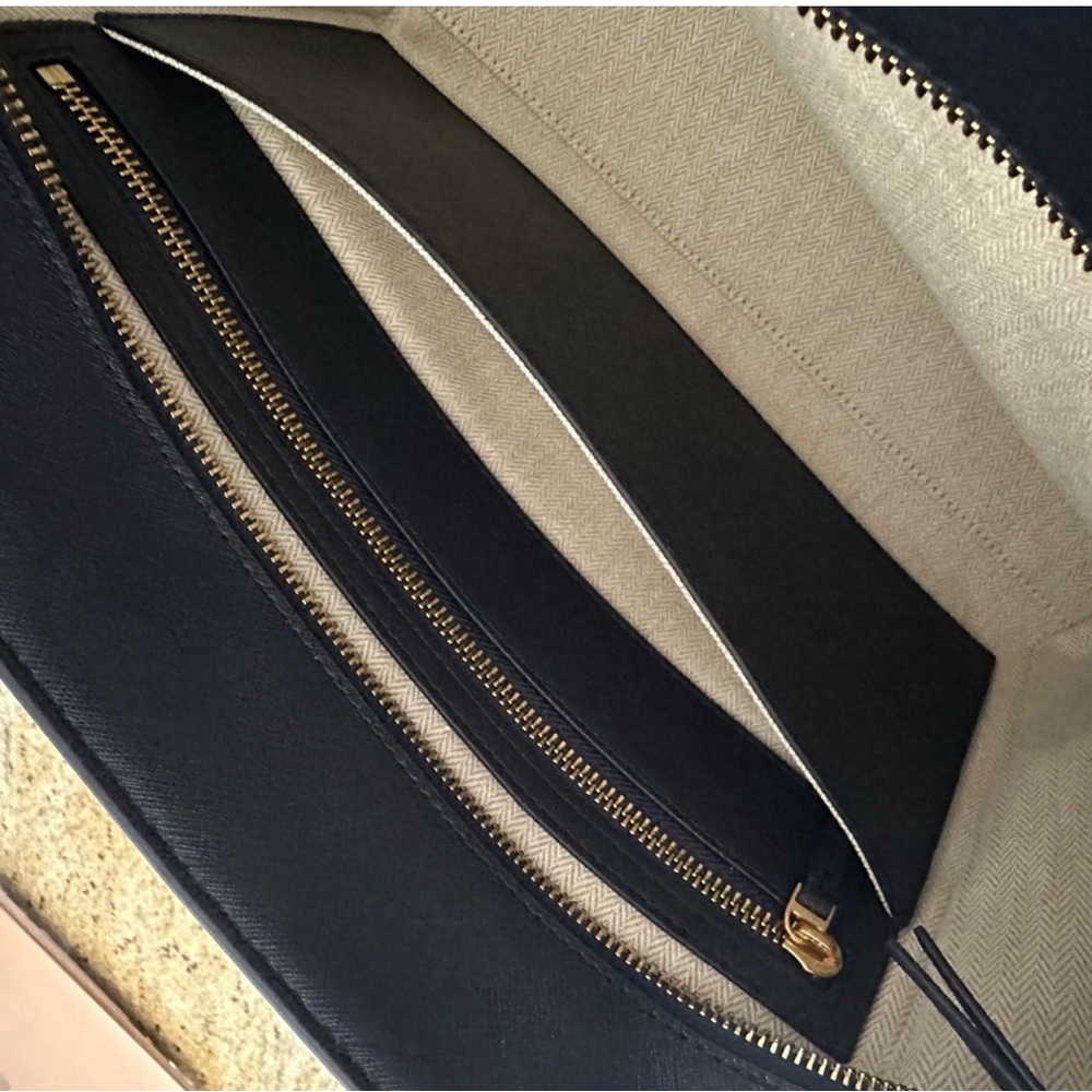 NWT🖤 tory burch emerson tote & matching TB Emerson continental wallet black - Picture 11 of 13